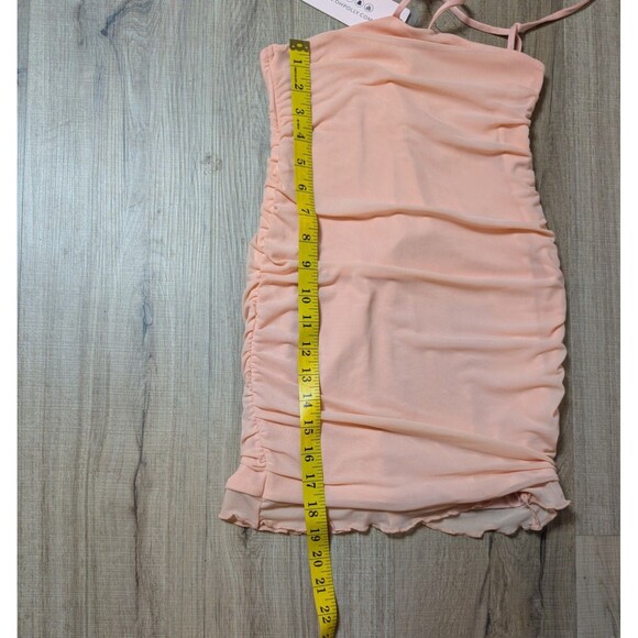 NWT Oh Polly Size 4 Mini Dress Blush Bodycon Stretch Night Out Clubbing Sexy - Picture 11 of 11